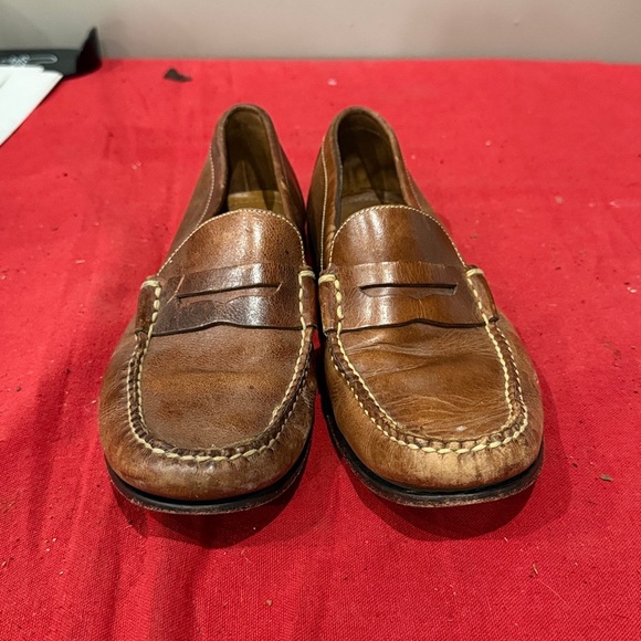 Martin Dingman brown Leather Slip-On Loafers - Picture 2 of 6